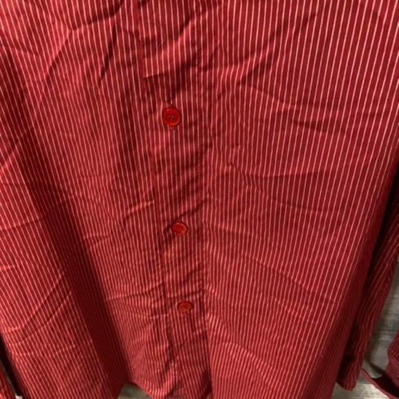 Mens Red Stripped Stretch Extensible LE CHATEAU M Long Sleeve Shirt MI Canada61 - Picture 5 of 5